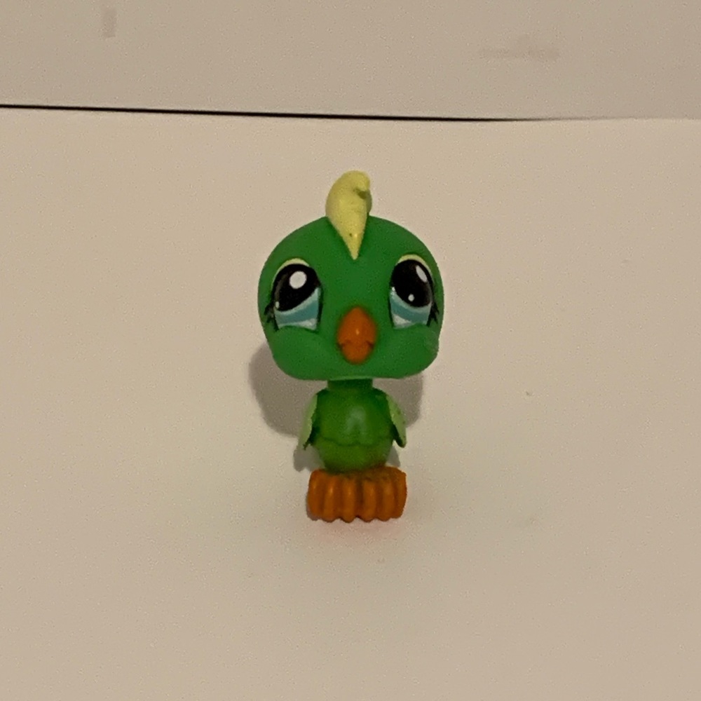 🦜 [4/$25] LPS LITTLEST PET SHOP #1369 GREEN COCKATOO BIRD 🦜